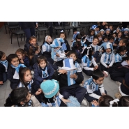 Festejos por el Día de la Bandera con los niños de Jardín